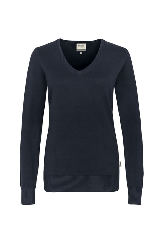 NO. 133  HAKRO DAMEN V-PULLOVER PREMIUM-COTTON Gr. XS - 3XL