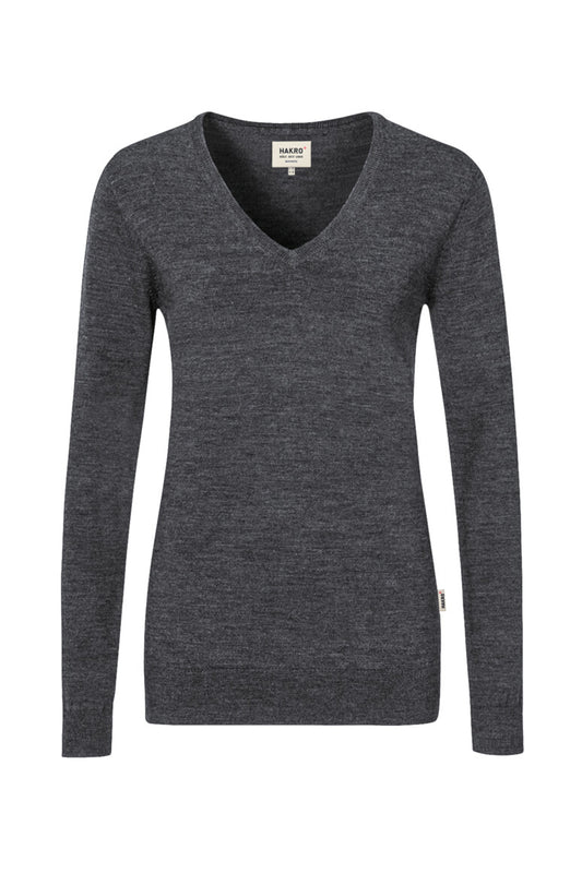 NO. 134 HAKRO DAMEN V-PULLOVER MERINO-WOOL Gr. XS - 3XL