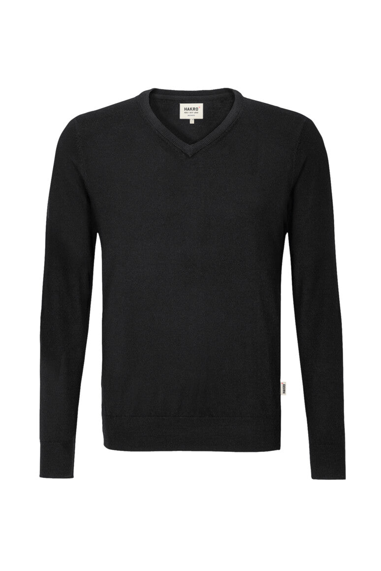 NO. 144  HAKRO UNISEX V-PULLOVER MERINO-WOLLE Gr. XS - 3XL