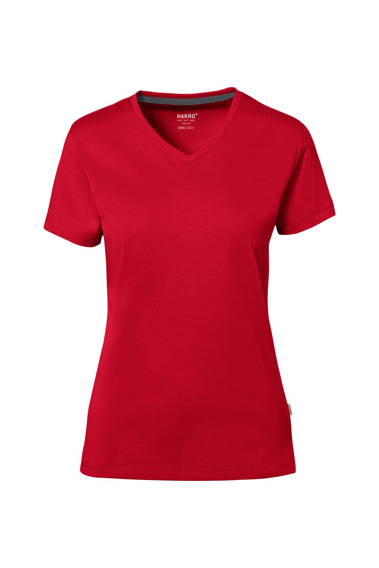 NO. 169  HAKRO COTTON TEC® DAMEN V-SHIRT Gr. XS - 3XL
