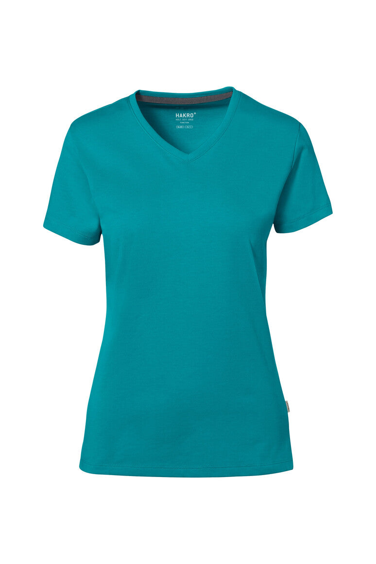 NO. 169  HAKRO COTTON TEC® DAMEN V-SHIRT Gr. XS - 3XL