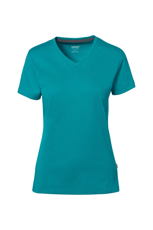 NO. 169  HAKRO COTTON TEC® DAMEN V-SHIRT Gr. XS - 3XL