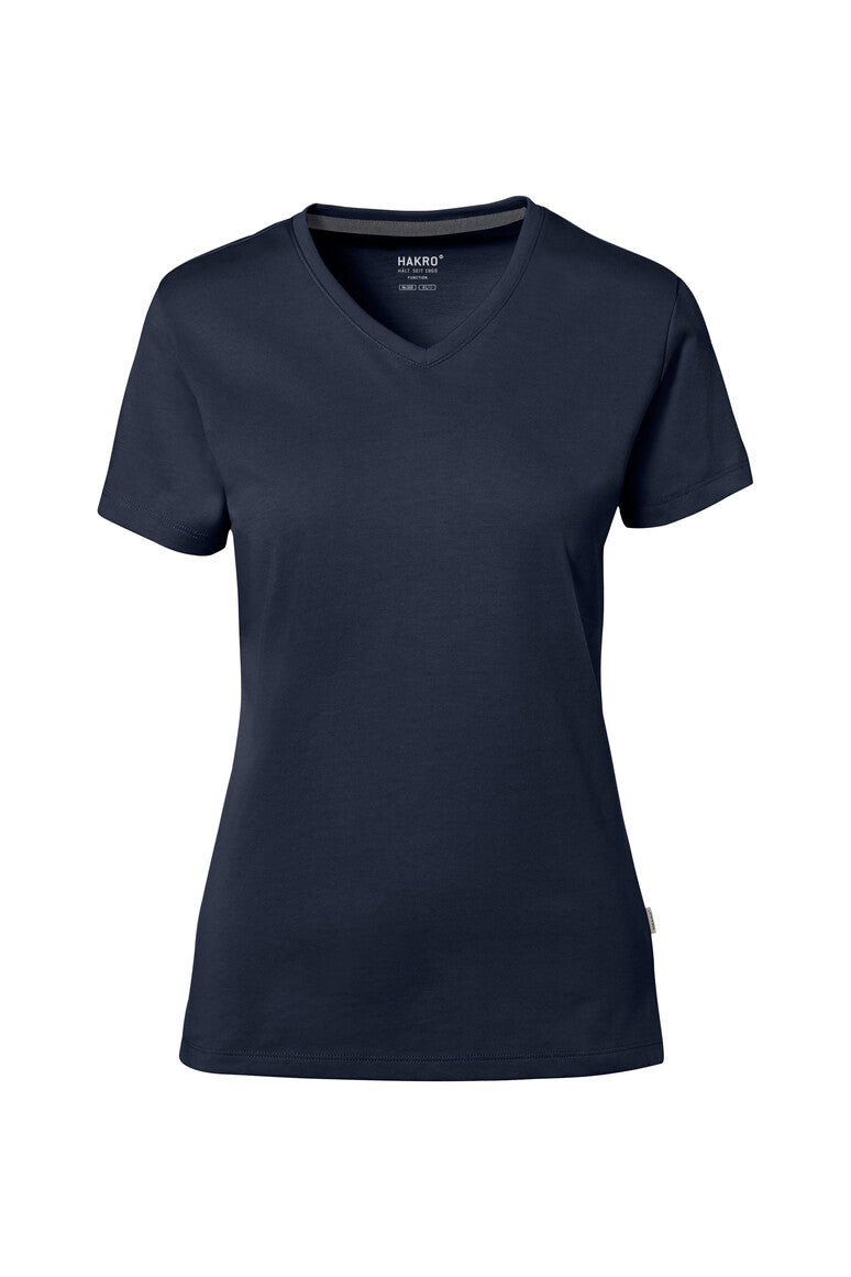 NO. 169  HAKRO COTTON TEC® DAMEN V-SHIRT Gr. XS - 3XL