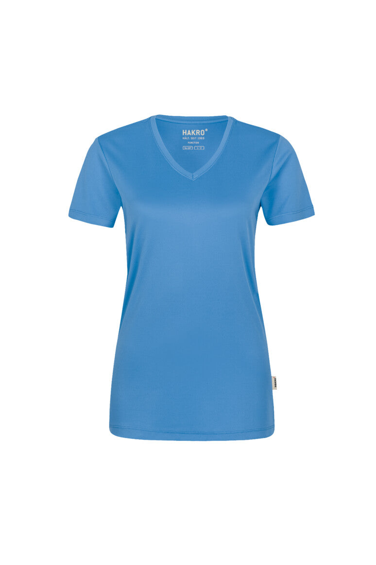 NO. 187  HAKRO DAMEN V-SHIRT COOLMAX® Gr. XS - 3XL