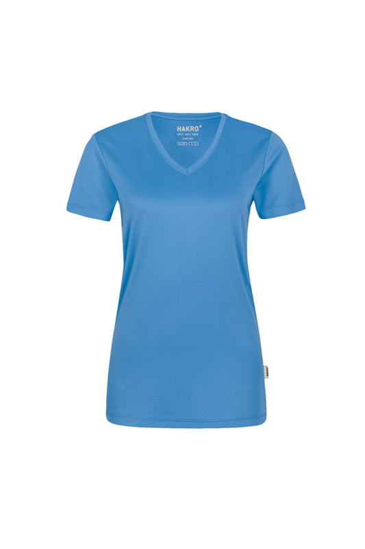 NO. 187  HAKRO DAMEN V-SHIRT COOLMAX® Gr. XS - 3XL
