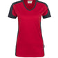 NO. 190  HAKRO DAMEN V-SHIRT CONTRAST MIKRALINAR® Gr. XS - 6XL