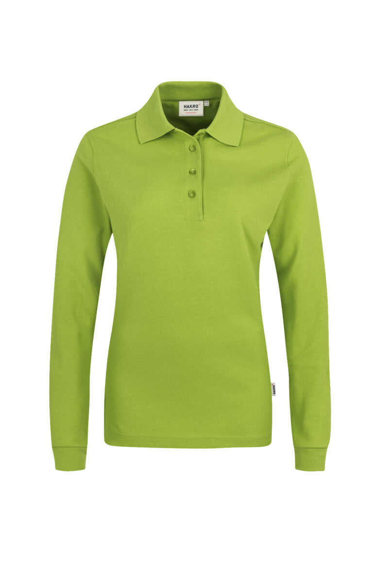 NO. 215  HAKRO DAMEN LONGSLEEVE-POLOSHIRT MIKRALINAR® Gr. XS - 6XL
