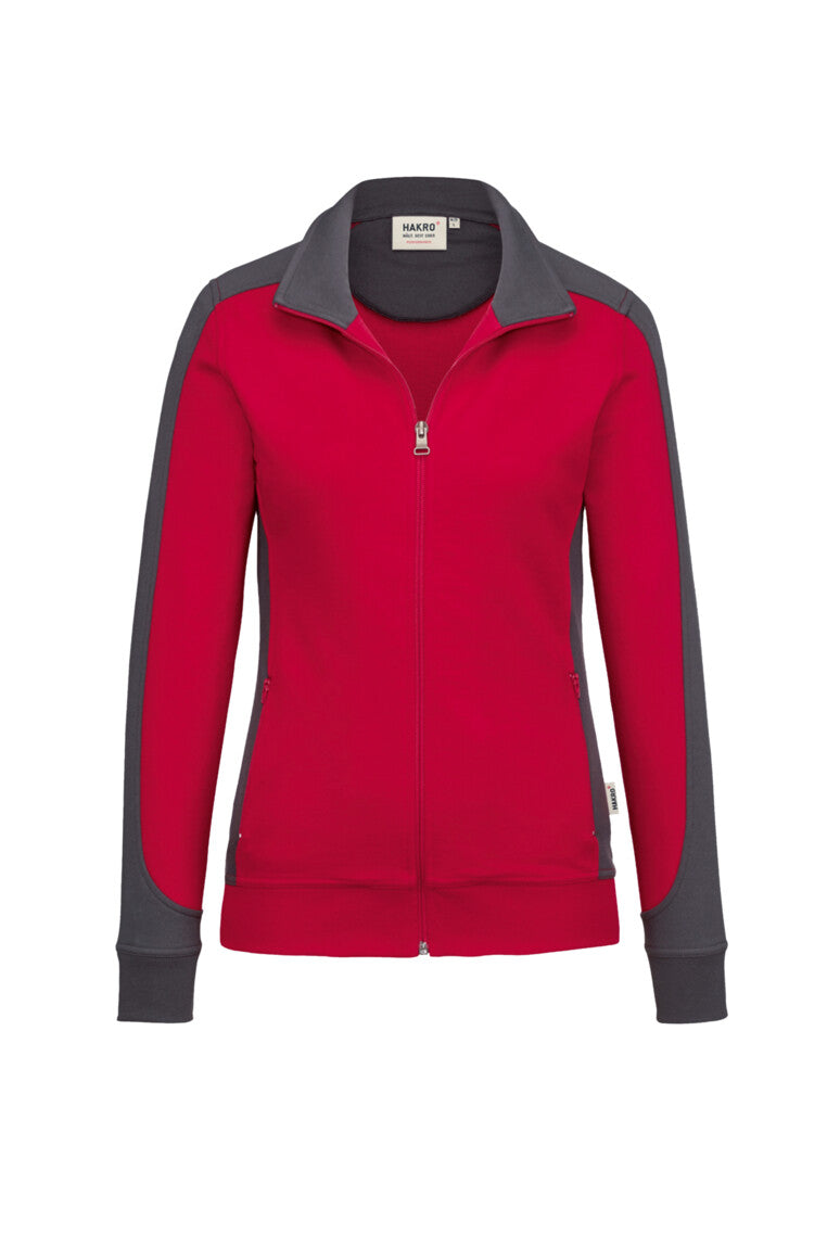 NO. 277  HAKRO DAMEN SWEATJACKE CONTRAST MIKRALINAR® Gr. XS - 6XL