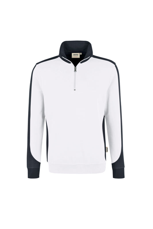 NO. 476  HAKRO UNISEX ZIP-SWEATSHIRT CONTRAST MIKRALINAR® Gr. XS - 6XL