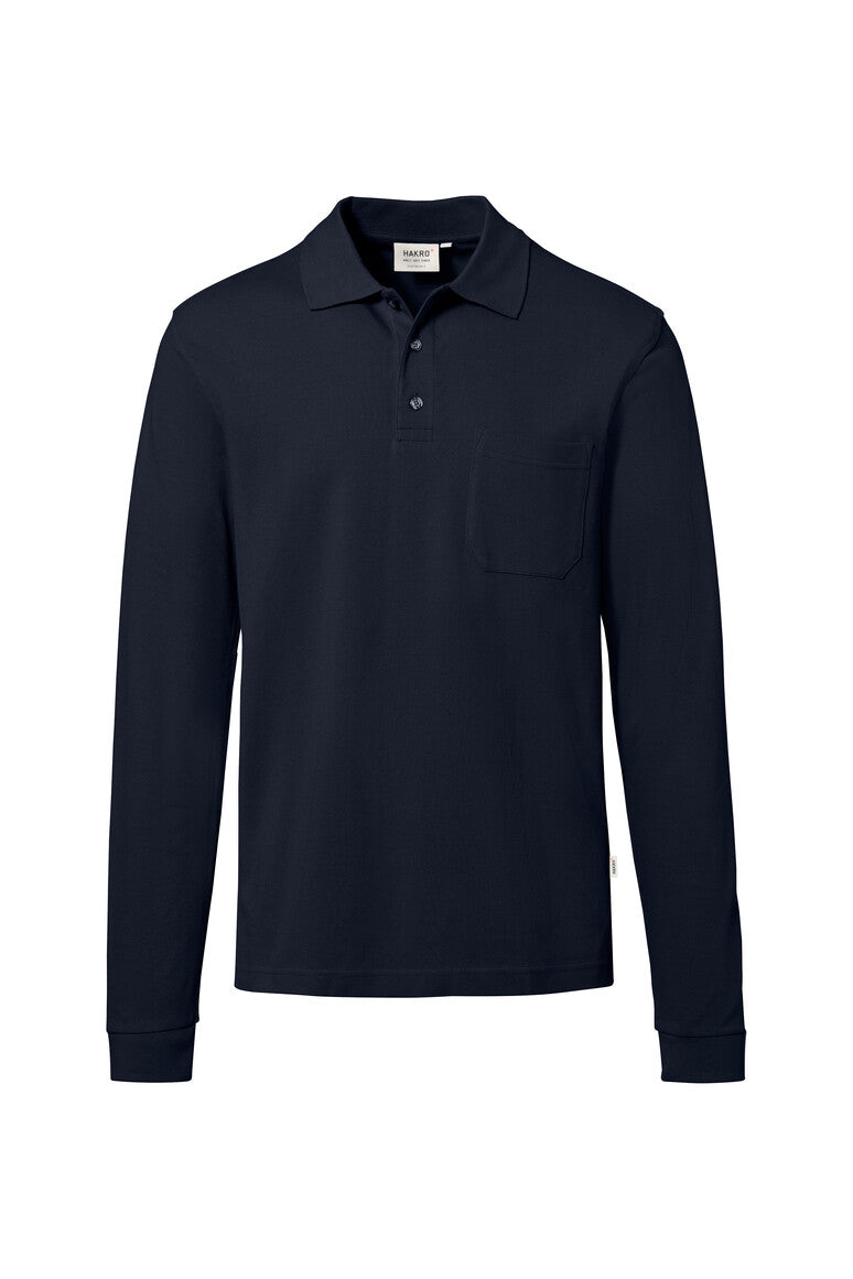 NO. 809  HAKRO HERREN LONGSLEEVE-POCKET-POLOSHIRT TOP Gr. XS - 3XL