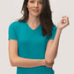 NO. 169  HAKRO COTTON TEC® DAMEN V-SHIRT Gr. XS - 3XL