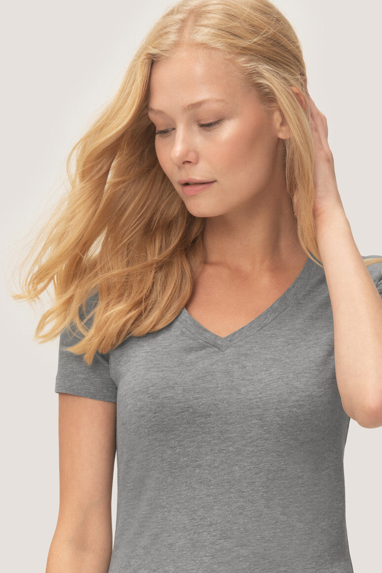 NO. 172  HAKRO DAMEN V-SHIRT STRETCH GR. XS - 3XL