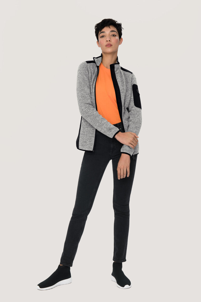 NO. 236  HAKRO DAMEN STRICKFLEECEJACKE CHURCHILL Gr. XS - 3XL