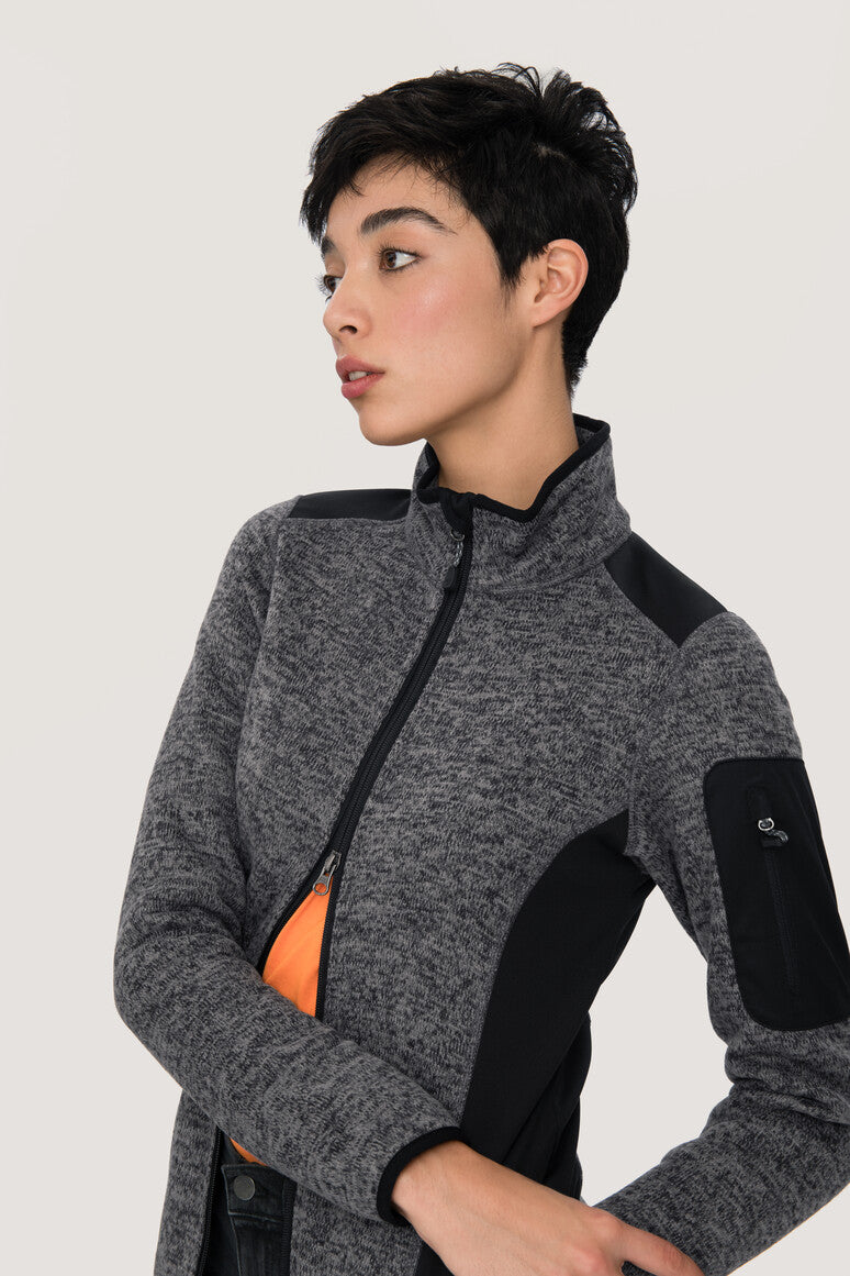 NO. 236  HAKRO DAMEN STRICKFLEECEJACKE CHURCHILL Gr. XS - 3XL