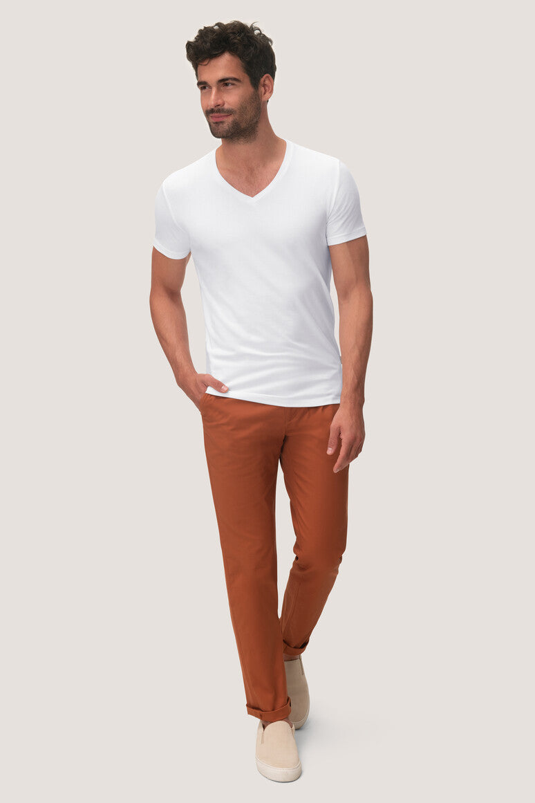 NO. 272  HAKRO UNISEX V-SHIRT STRETCH Gr. XS - 3XL