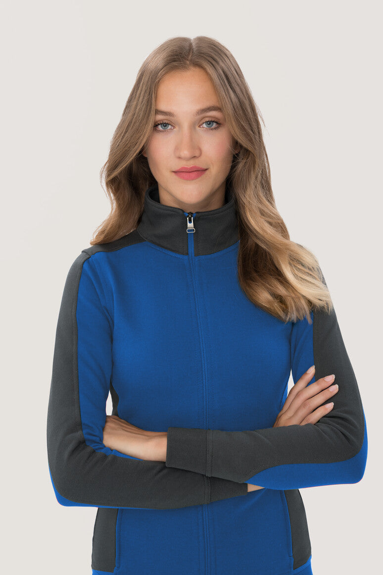 NO. 277  HAKRO DAMEN SWEATJACKE CONTRAST MIKRALINAR® Gr. XS - 6XL