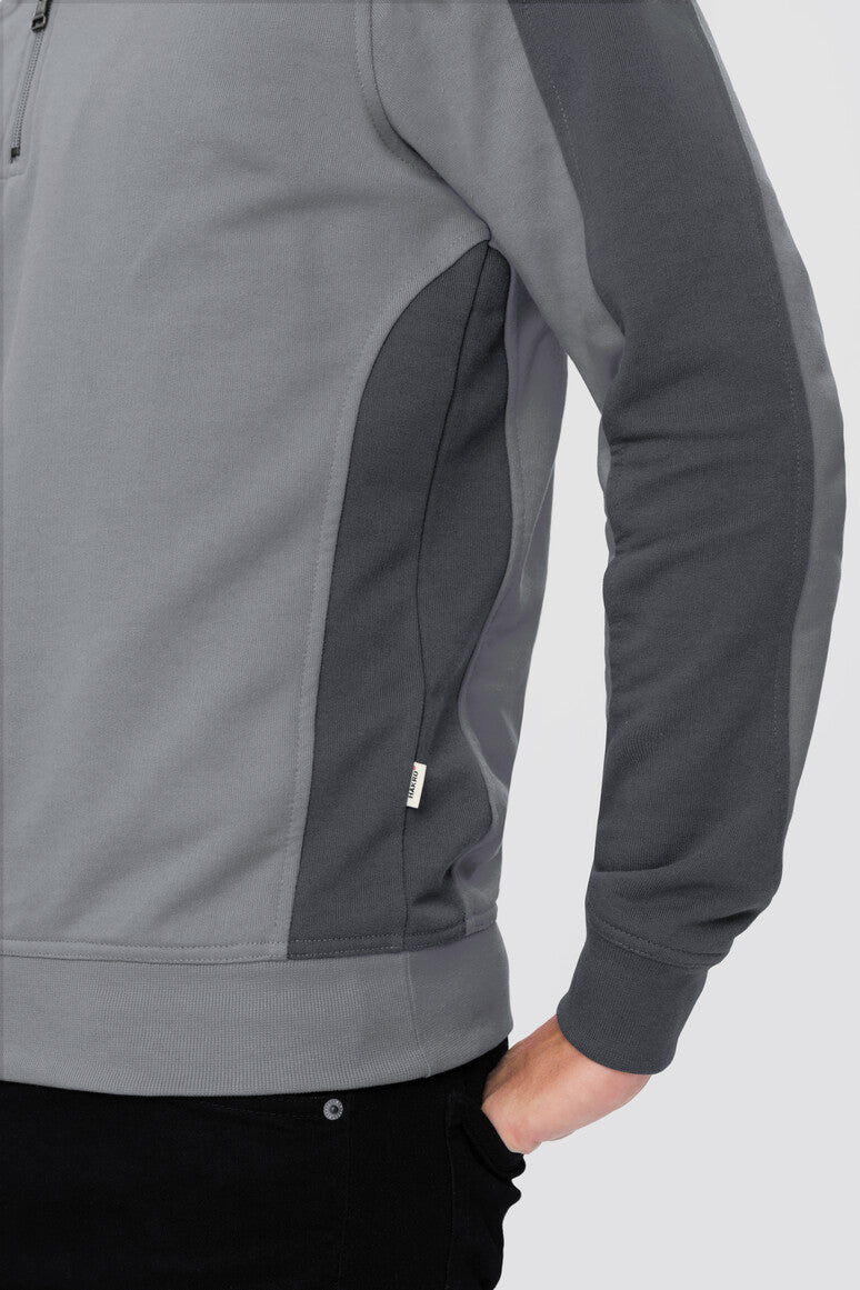 NO. 476  HAKRO UNISEX ZIP-SWEATSHIRT CONTRAST MIKRALINAR® Gr. XS - 6XL