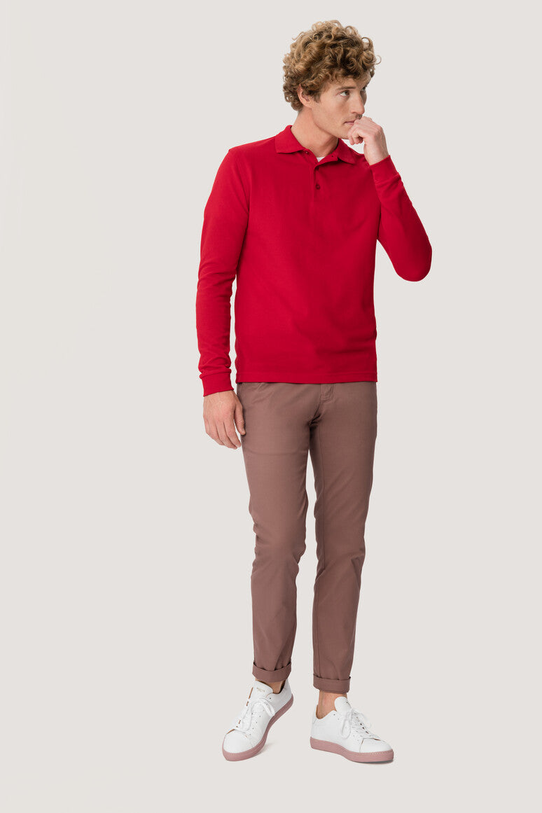 NO. 815  HAKRO HERREN LONGSLEEVE-POLOSHIRT MIKRALINAR® Gr. XS - XL