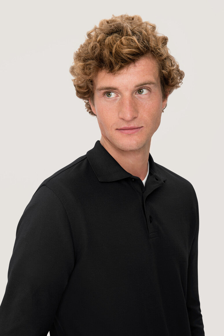 NO. 815  HAKRO HERREN LONGSLEEVE-POLOSHIRT MIKRALINAR® Gr. XS - XL