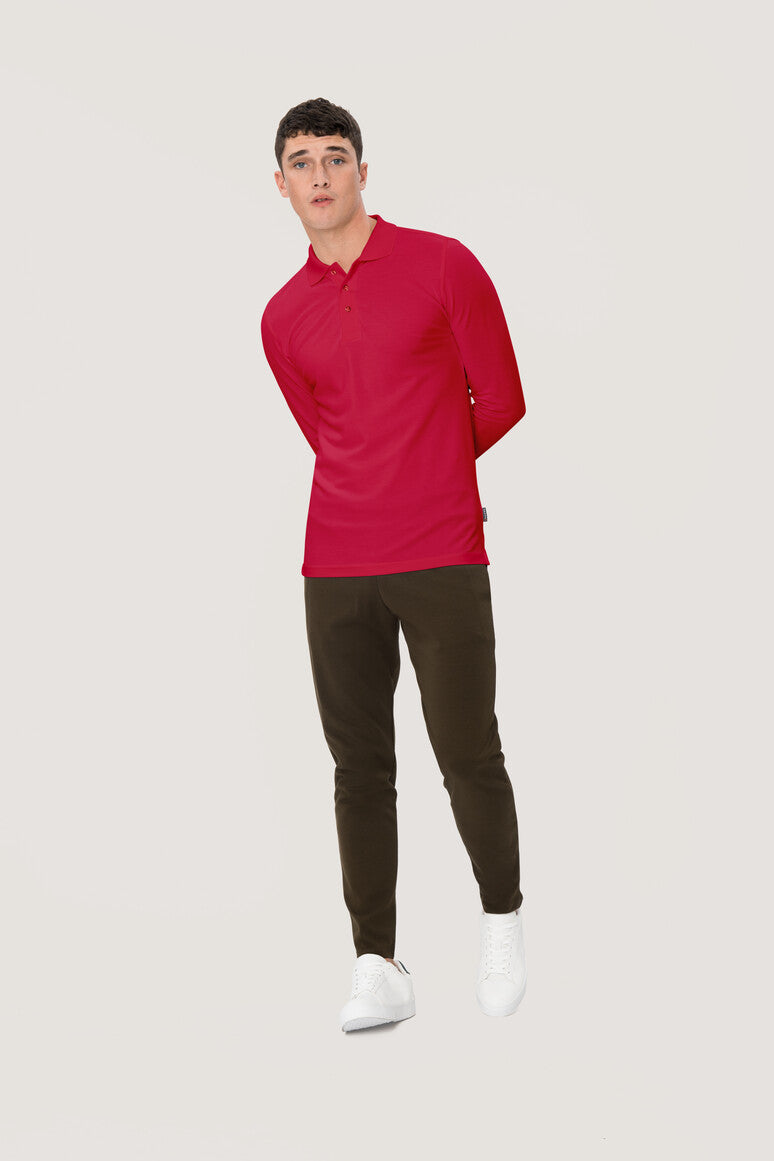 NO. 820  HAKRO UNISEX LONGSLEEVE-POLOSHIRT CLASSIC Gr. XS - 3XL