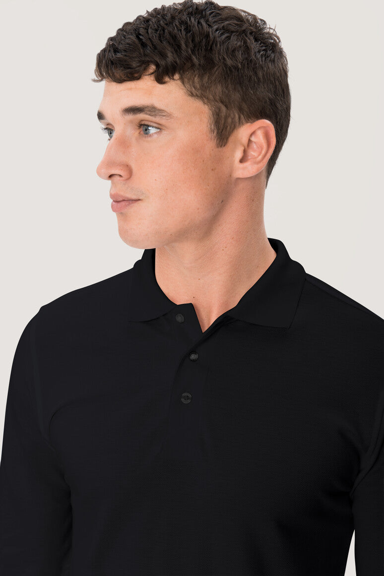 NO. 820  HAKRO UNISEX LONGSLEEVE-POLOSHIRT CLASSIC Gr. XS - 3XL