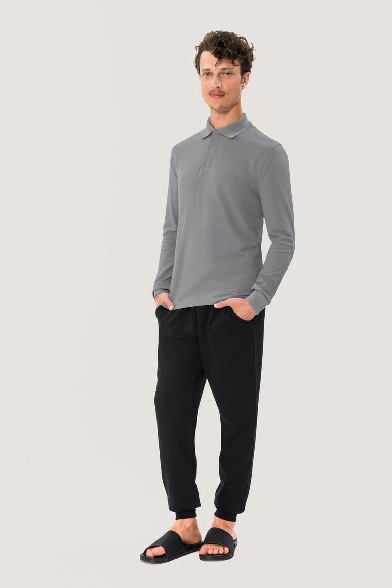 NO. 821  HAKRO UNISEX LONGSLEEVE-POLOSHIRT HACCP MIKRALINAR® Gr. XS - 6XL