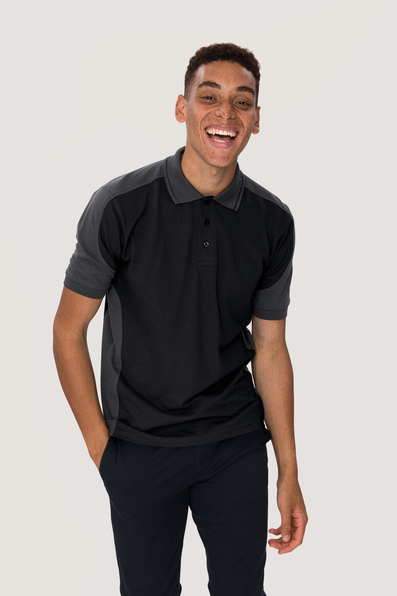 NO. 839  HAKRO HERREN POLOSHIRT CONTRAST MIKRALINAR® Gr. XS - 6XL